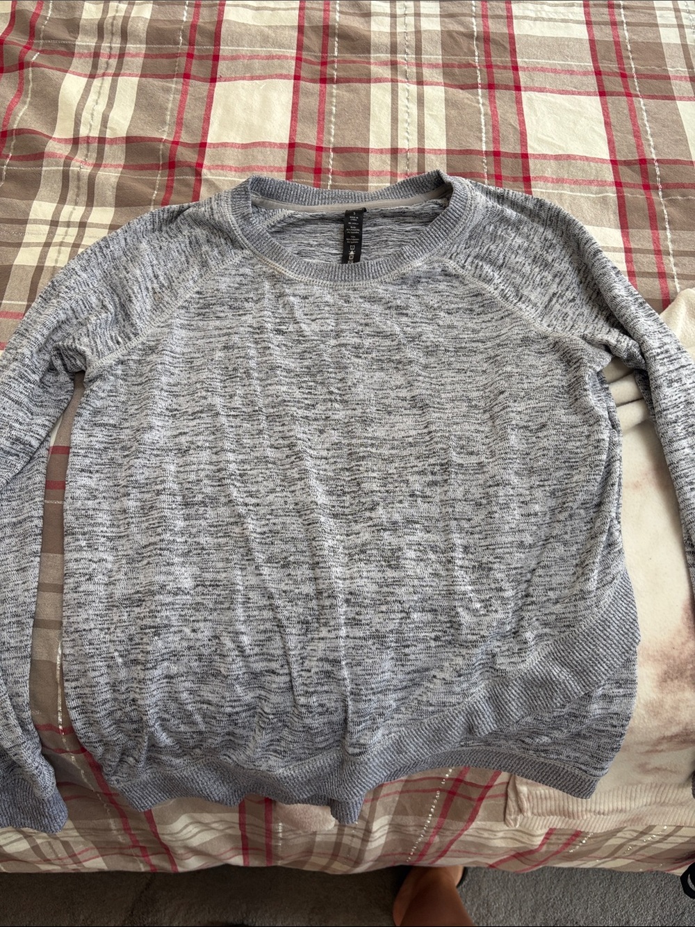 90 Degree By Reflex Gray Marled Long Sleeve Pullover